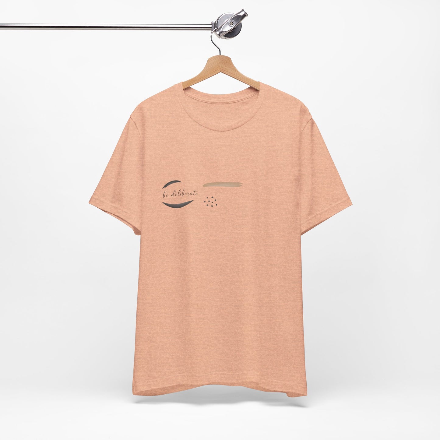 Be Deliberate minimalist logo shirt Tee | quiet luxury, subtle embroidery apparel