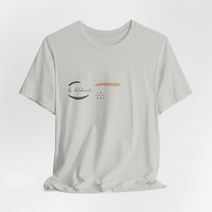 Be Deliberate minimalist logo shirt Tee | quiet luxury, subtle embroidery apparel
