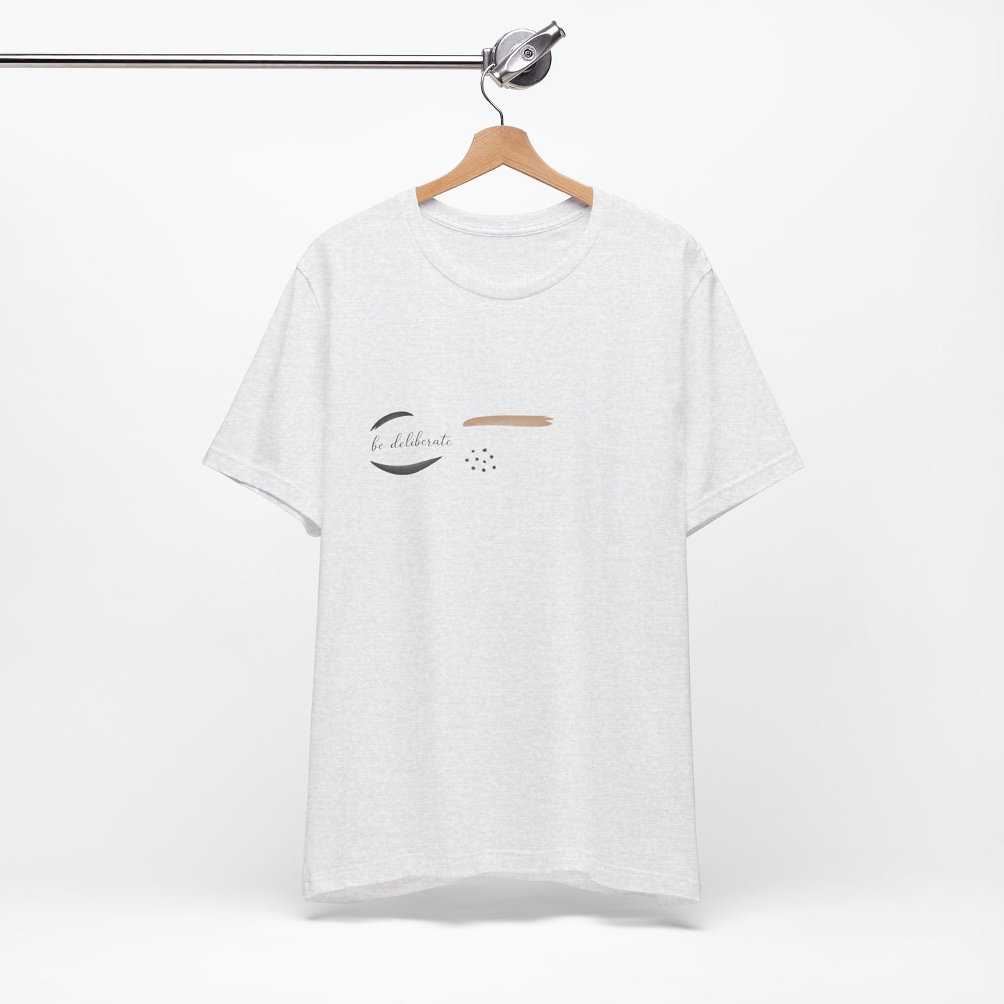 Be Deliberate minimalist logo shirt Tee | quiet luxury, subtle embroidery apparel