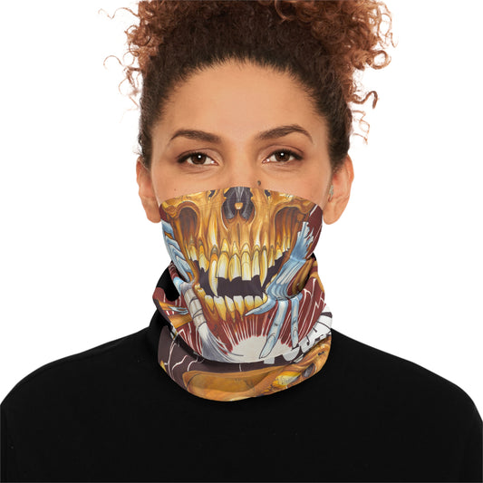 Skull & Bones Winter Neck Gaiter — Daveman Tattoos Drawstring Face Mask