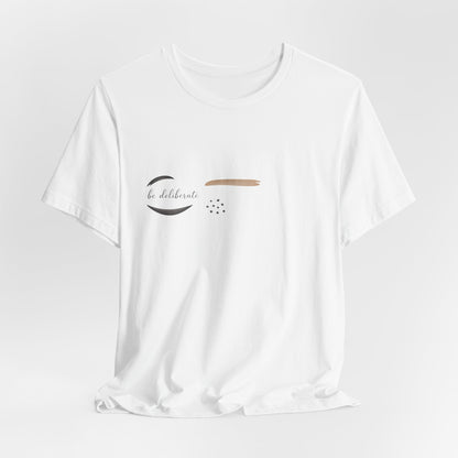 Be Deliberate minimalist logo shirt Tee | quiet luxury, subtle embroidery apparel