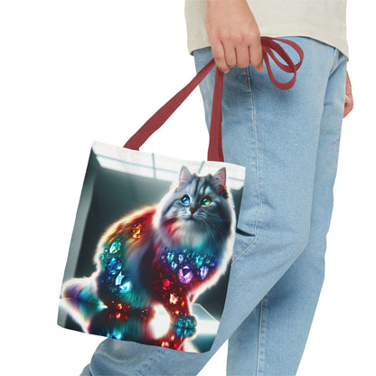 Purtty Kitty Gems Tote Bag - Purity Design for Cat Lovers - Birds Aren't Real