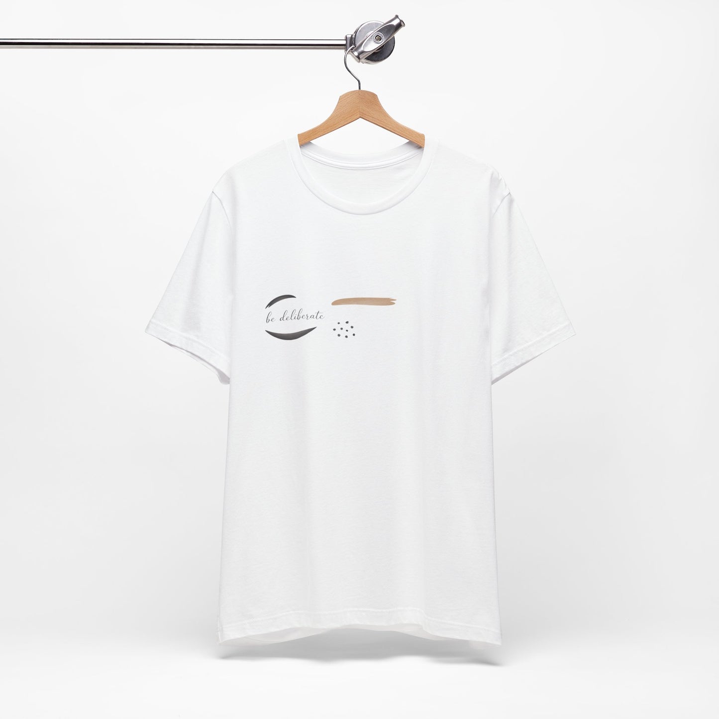 Be Deliberate minimalist logo shirt Tee | quiet luxury, subtle embroidery apparel