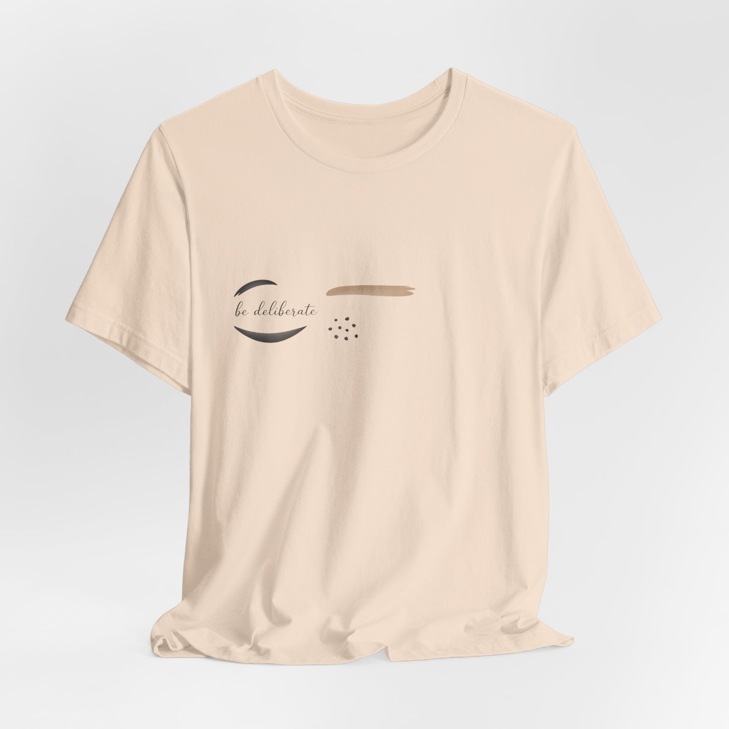 Be Deliberate minimalist logo shirt Tee | quiet luxury, subtle embroidery apparel