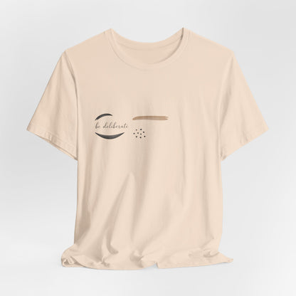 Be Deliberate minimalist logo shirt Tee | quiet luxury, subtle embroidery apparel