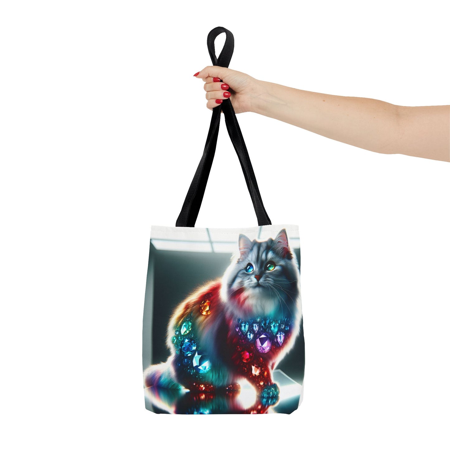 Purtty Kitty Gems Tote Bag - Purity Design for Cat Lovers - Birds Aren't Real