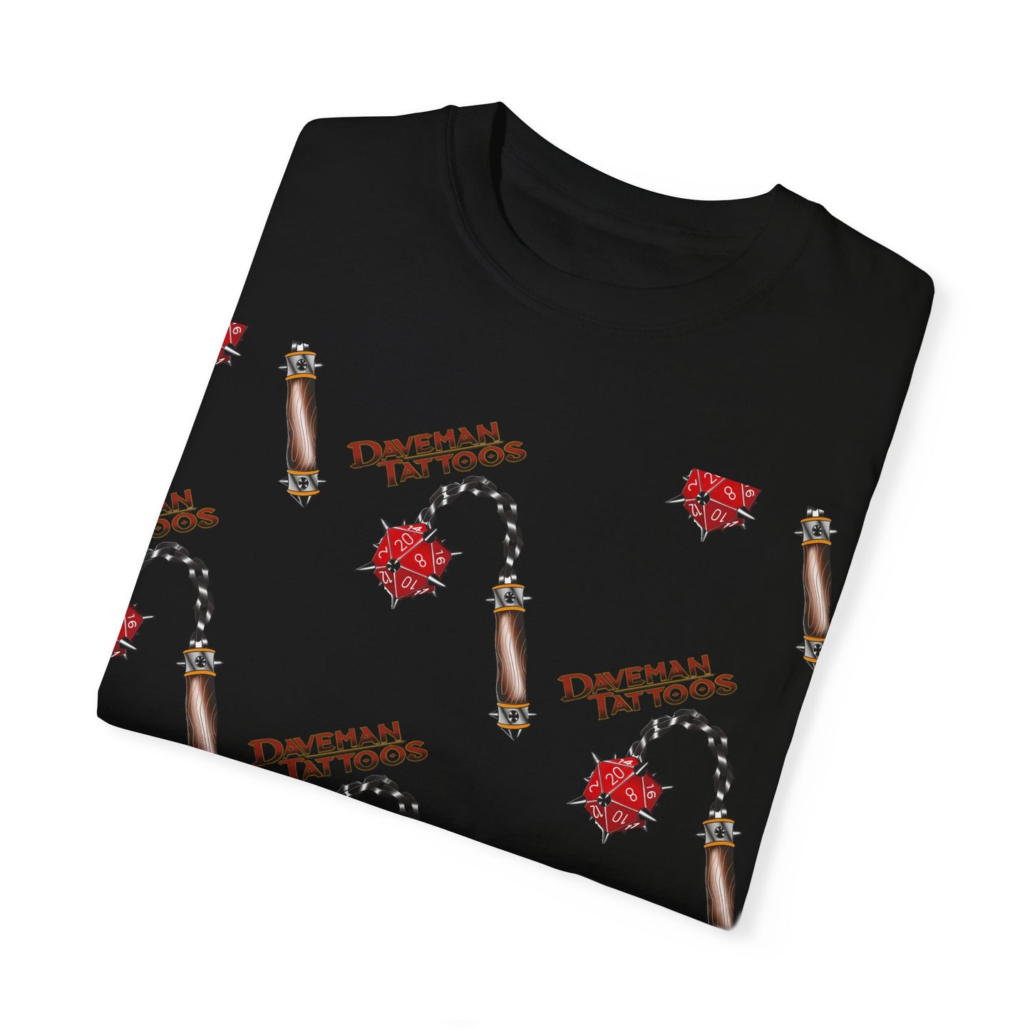 Unisex T-shirt - Daveman Tattoo Signature DND Repeat Logo Tee