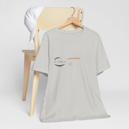 Be Deliberate minimalist logo shirt Tee | quiet luxury, subtle embroidery apparel