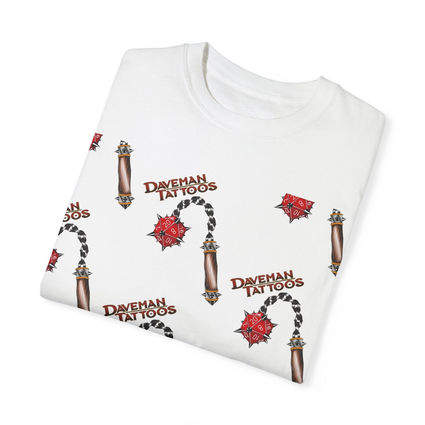 Unisex T-shirt - Daveman Tattoo Signature DND Repeat Logo Tee